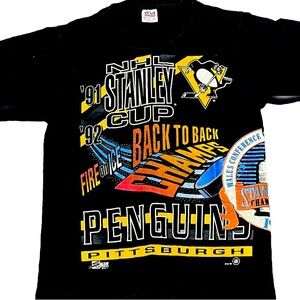 91 & 92 Pittsburgh Penguins, Stanley Cup championship back to back T-Shirt